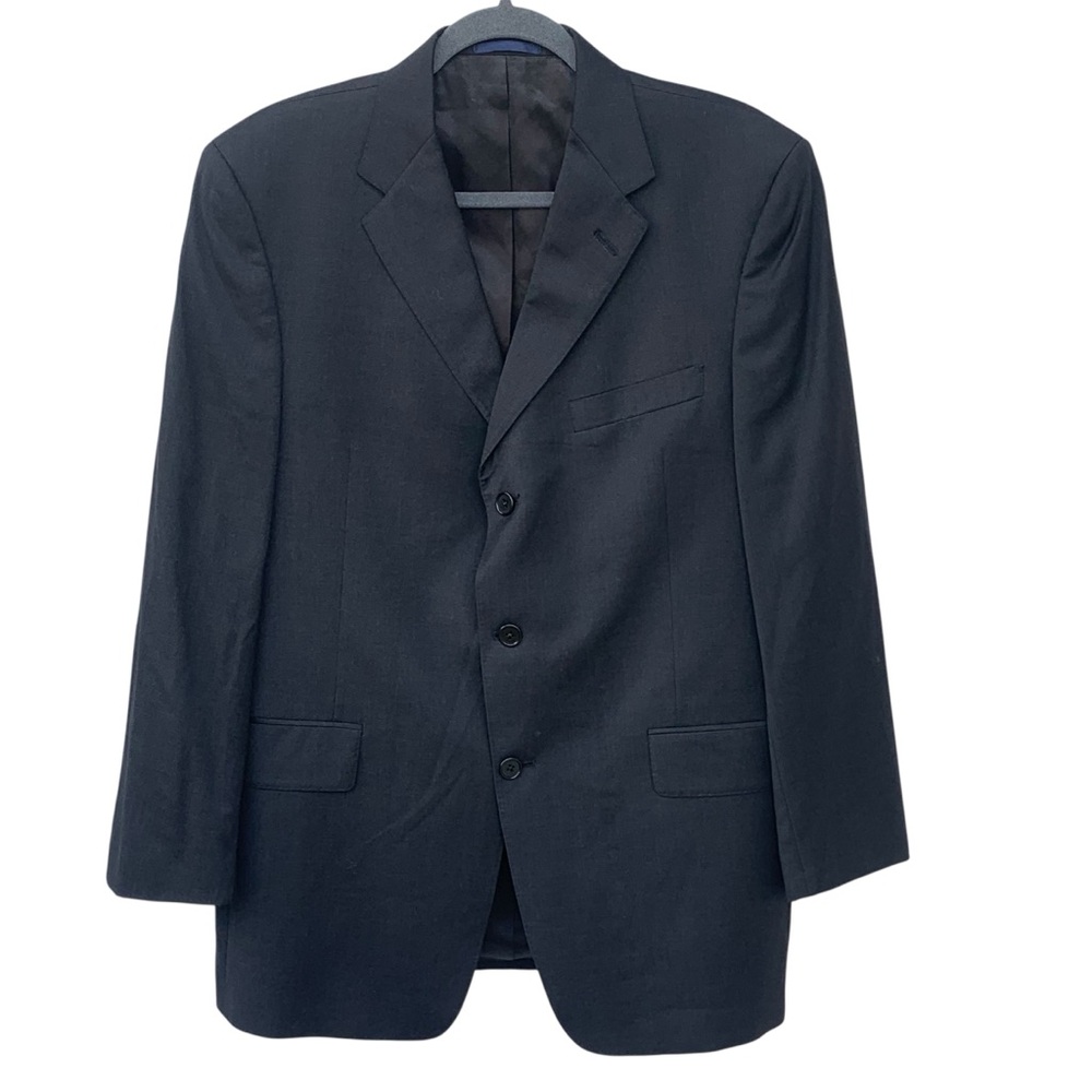 Daniel Cremieux Collection Men’s 42R Black Loro Piana Wool Blazer Suit Jacket